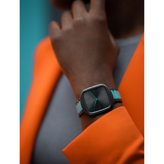 Rado Rado Тrue Square Thinline x Les Couleur Le Corbusier R27045162 мужские часы черный циферблат на запястье