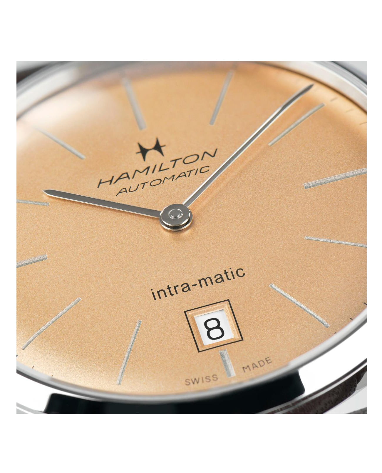 Hamilton Hamilton American Classic Intra-Matic Auto H38455501 механические мужские часы часы крупный план желтый циферблата