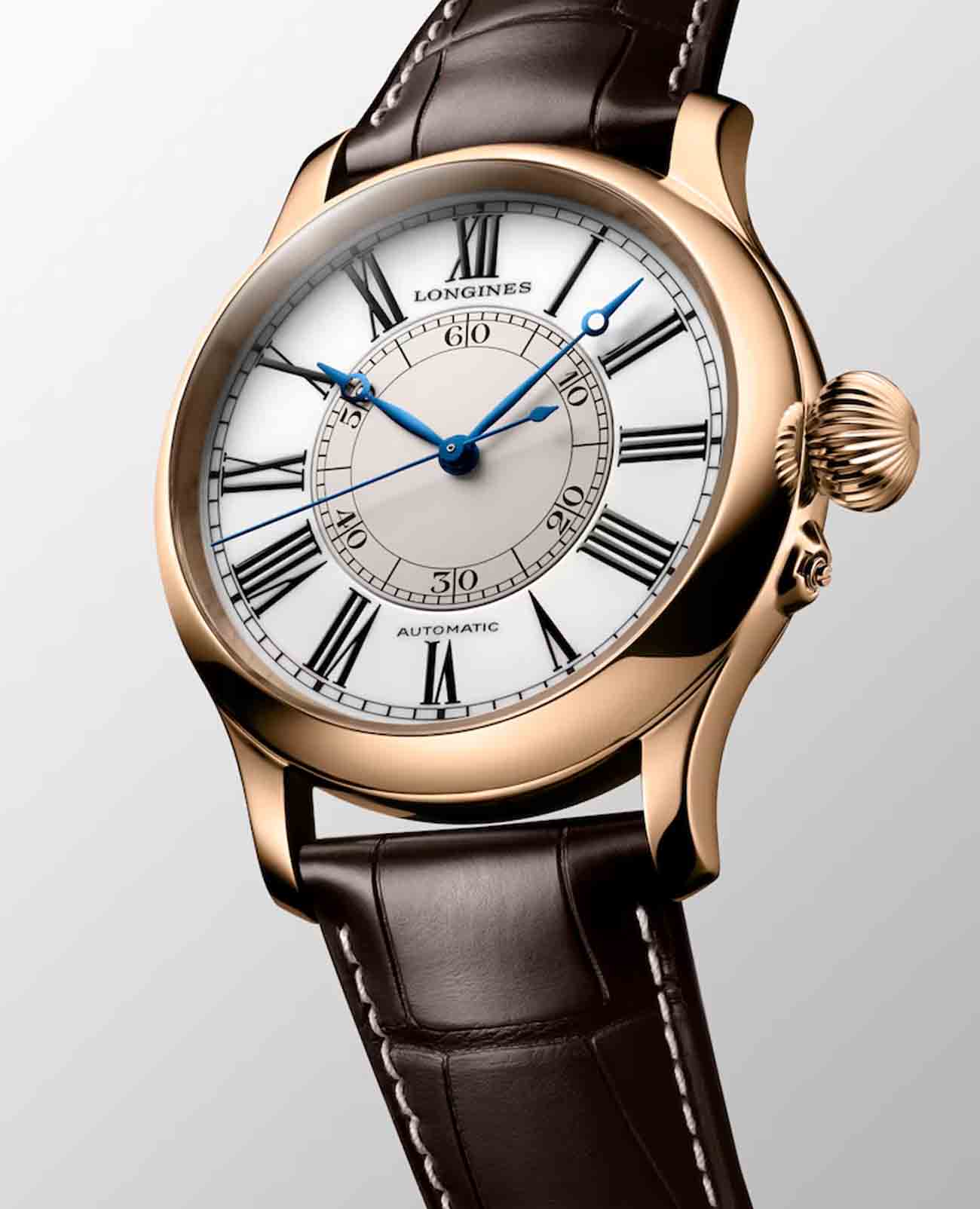 Longines Longines Weems Second-Setting Watch L2.713.8.11.0 мужские часы белый циферблат на запястье