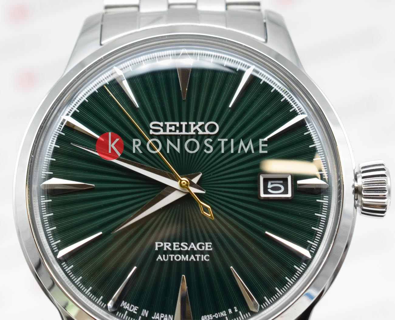 Seiko Seiko Presage SRPE15J1, presage япония мужские часы на браслете нержавеющая сталь боковой вид