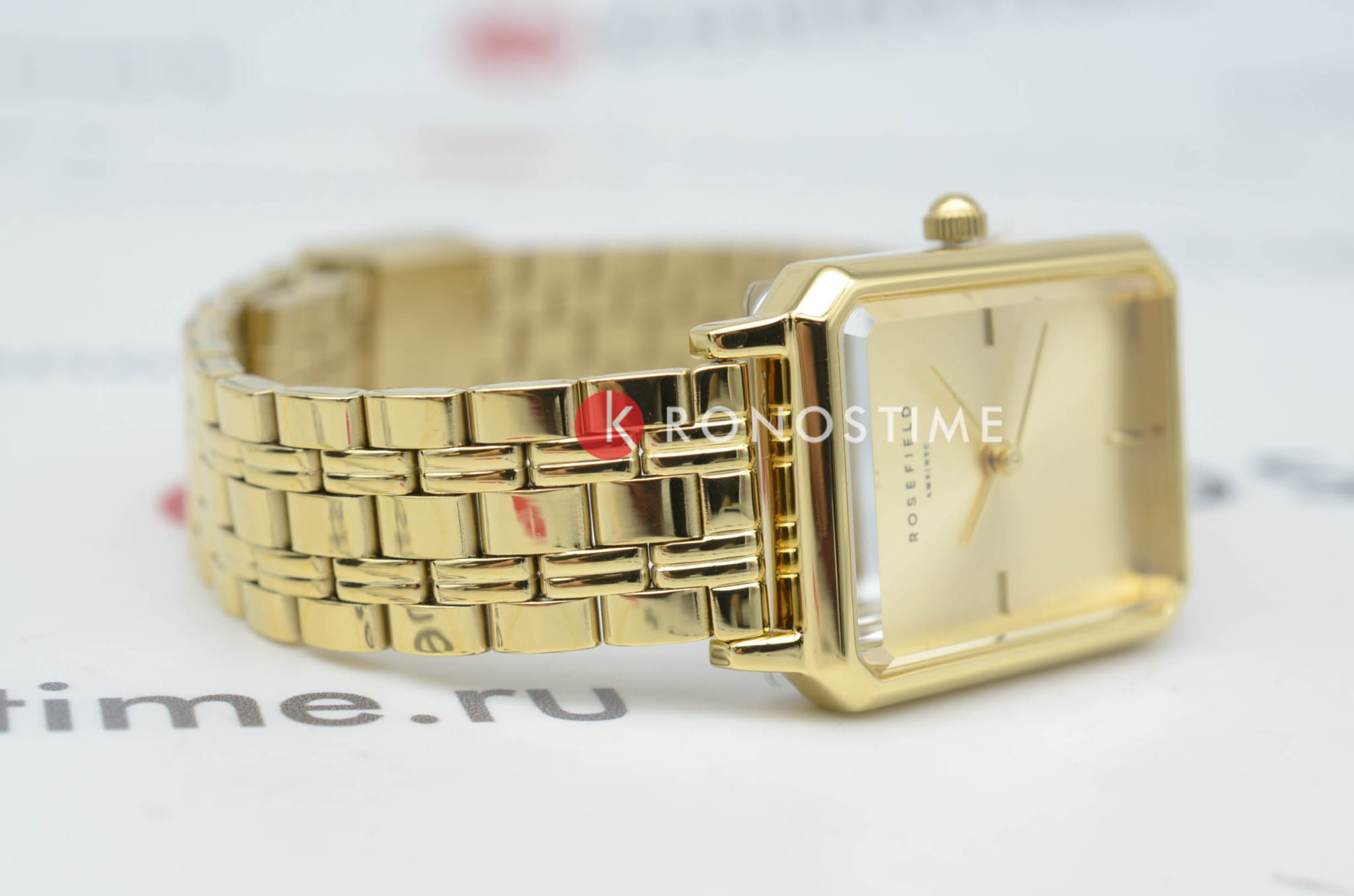 Rosefield Rosefield The Octagon OCGSG-O65 женские часы золотой циферблат на запястье