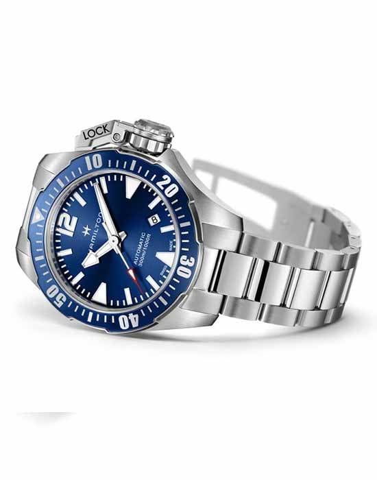 Hamilton Hamilton Khaki Navy Frogman H77705145  — детали корпуса и нержавеющая сталь