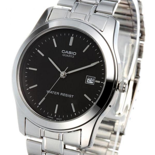 Casio Casio MTP-1141A-1A кварцевые мужские часы часы крупный план черный циферблата