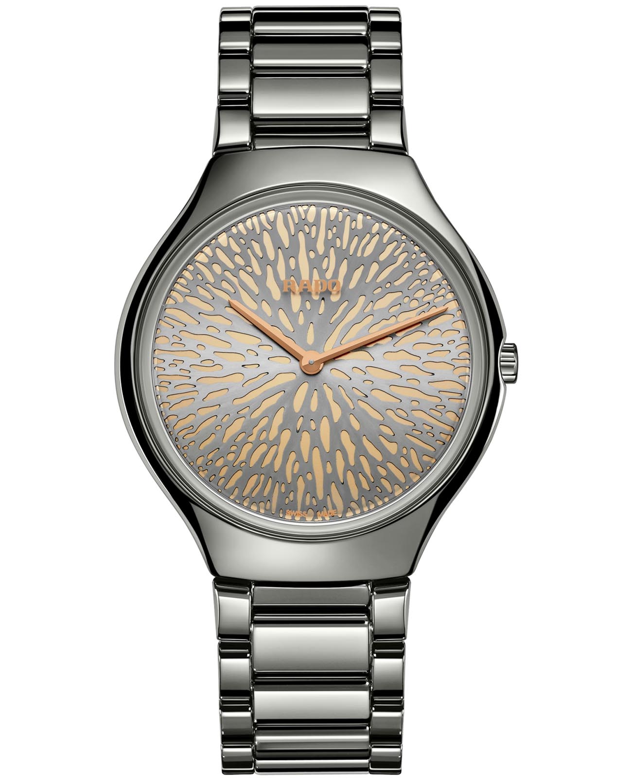 Rado Rado True Thinline x Great Gardens of the World Chapter R27088122 Automatic R27088122 механические мужские часы  циферблат, браслет высокотехнологичная плазменная керамика — вид спереди