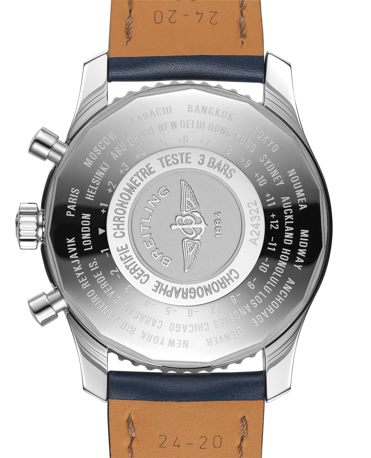 Оригинальные часы Breitling Breitling Navitimer Chronograph GMT 46 A24322121C1X1 механические калибр механизма  общий вид