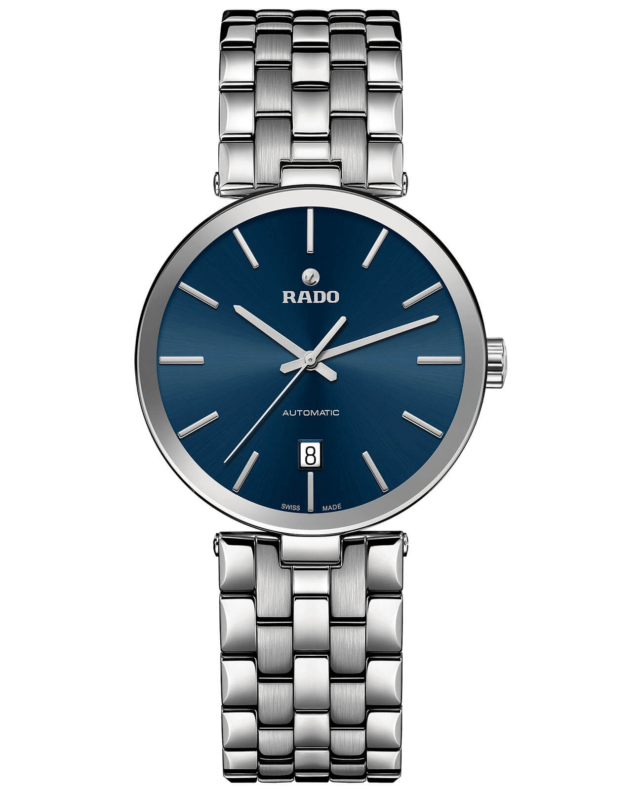 Rado Rado Florence Automatic R48901203 Automatic R48901203 механические мужские часы синий циферблат, браслет нержавеющая сталь — вид спереди