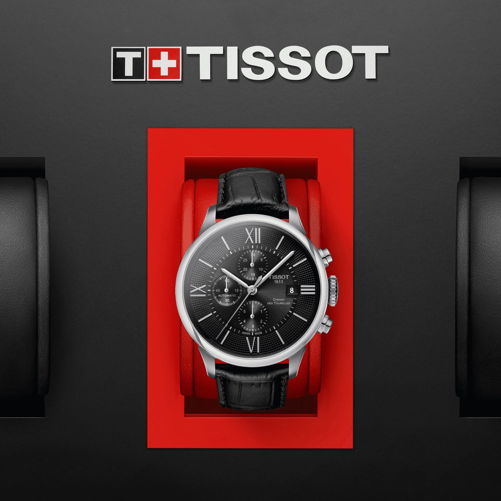 Оригинальные часы Tissot Tissot Chemin des Tourelles Chronograph T099.427.16.058.00 механические калибр механизма c01.211 общий вид
