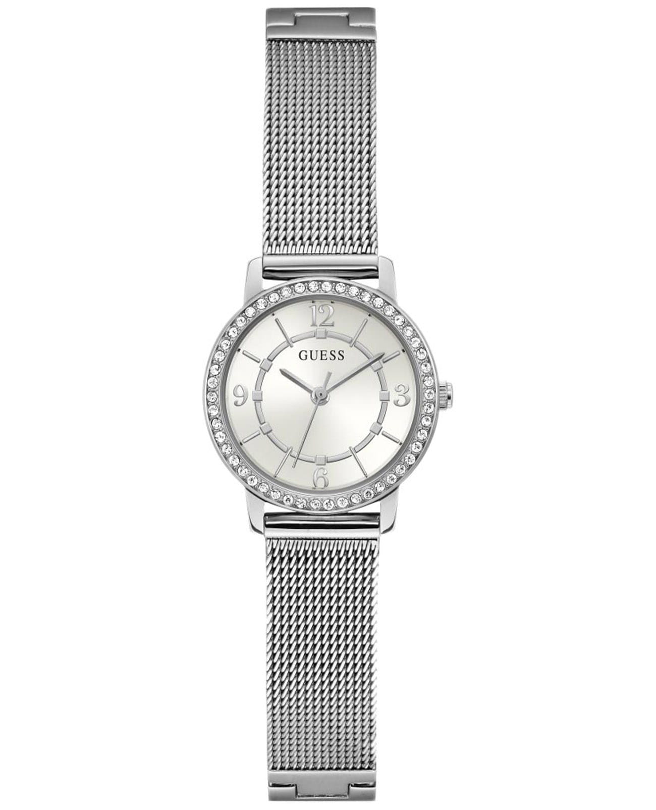 Guess Guess Melody GW0534L1  GW0534L1 кварцевые женские часы серебристый циферблат, браслет нержавеющая сталь — вид спереди