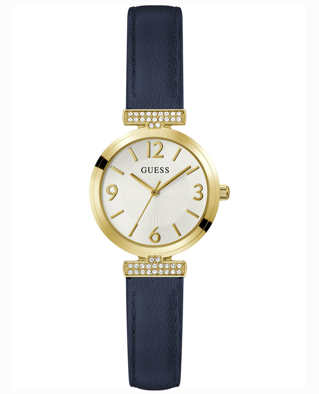 Guess Guess Dress Array GW0614L5  GW0614L5 кварцевые женские часы белый циферблат, браслет кожаный — вид спереди