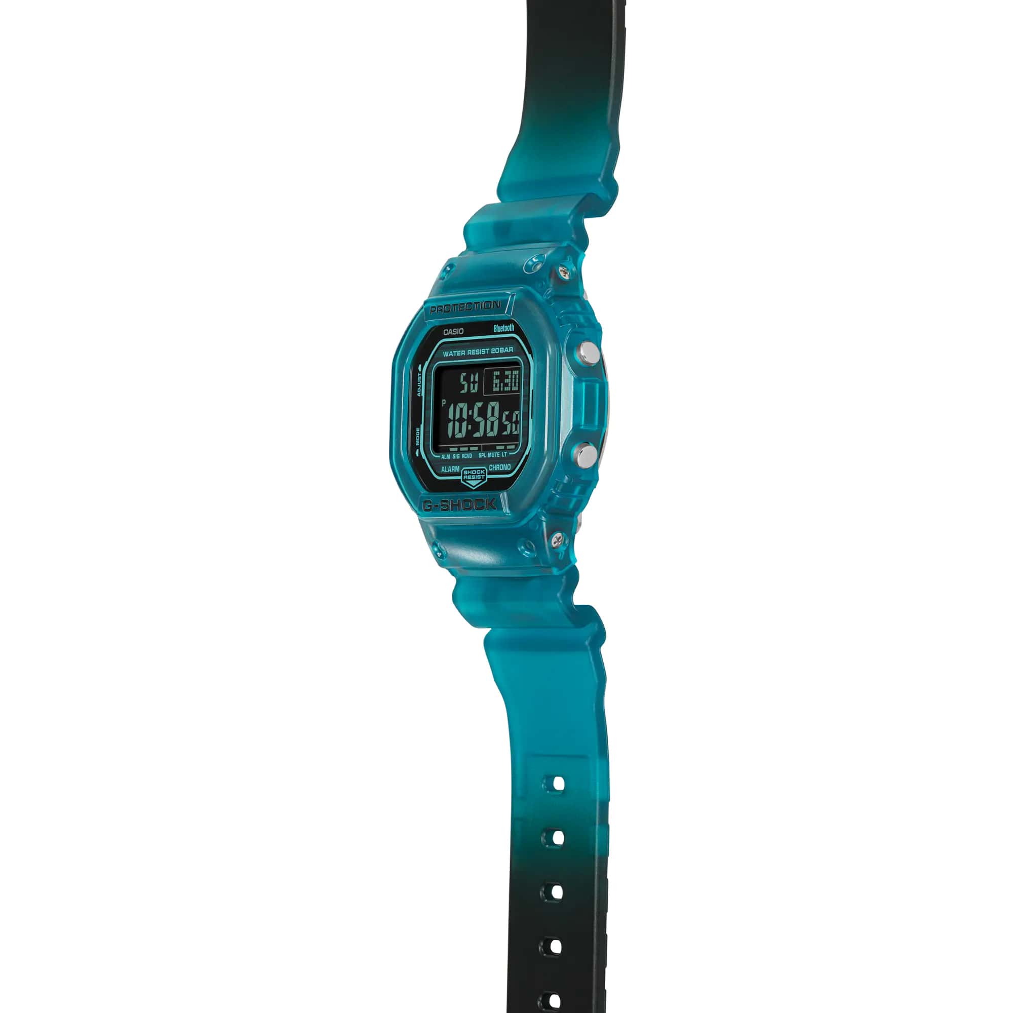 Casio Casio G-Shock DW-B5600G-2 электронные мужские часы часы крупный план черный циферблата