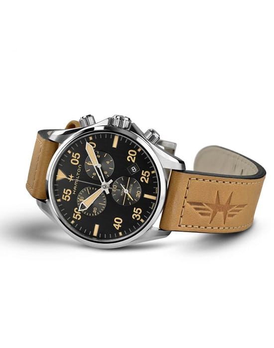 Hamilton Hamilton Khaki Aviation Pilot Chrono H76722531 H76722531 оригинальные мужские часы в комплекте с коробкой