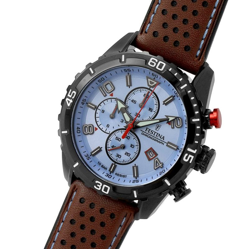 Festina Festina Chrono Sport F20519/1,  испания мужские часы на браслете кожаный боковой вид