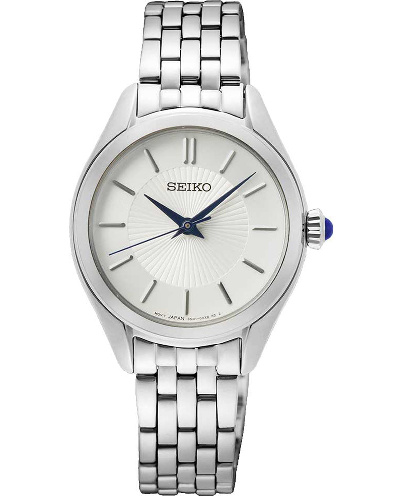 Seiko Seiko CS Dress SUR537P1  SUR537P1 кварцевые женские часы белый циферблат, браслет нержавеющая сталь — вид спереди
