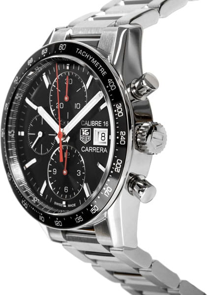 TAG Heuer TAG Heuer Carrera CV201AK.BA0727, carrera швейцария мужские часы на браслете нержавеющая сталь боковой вид
