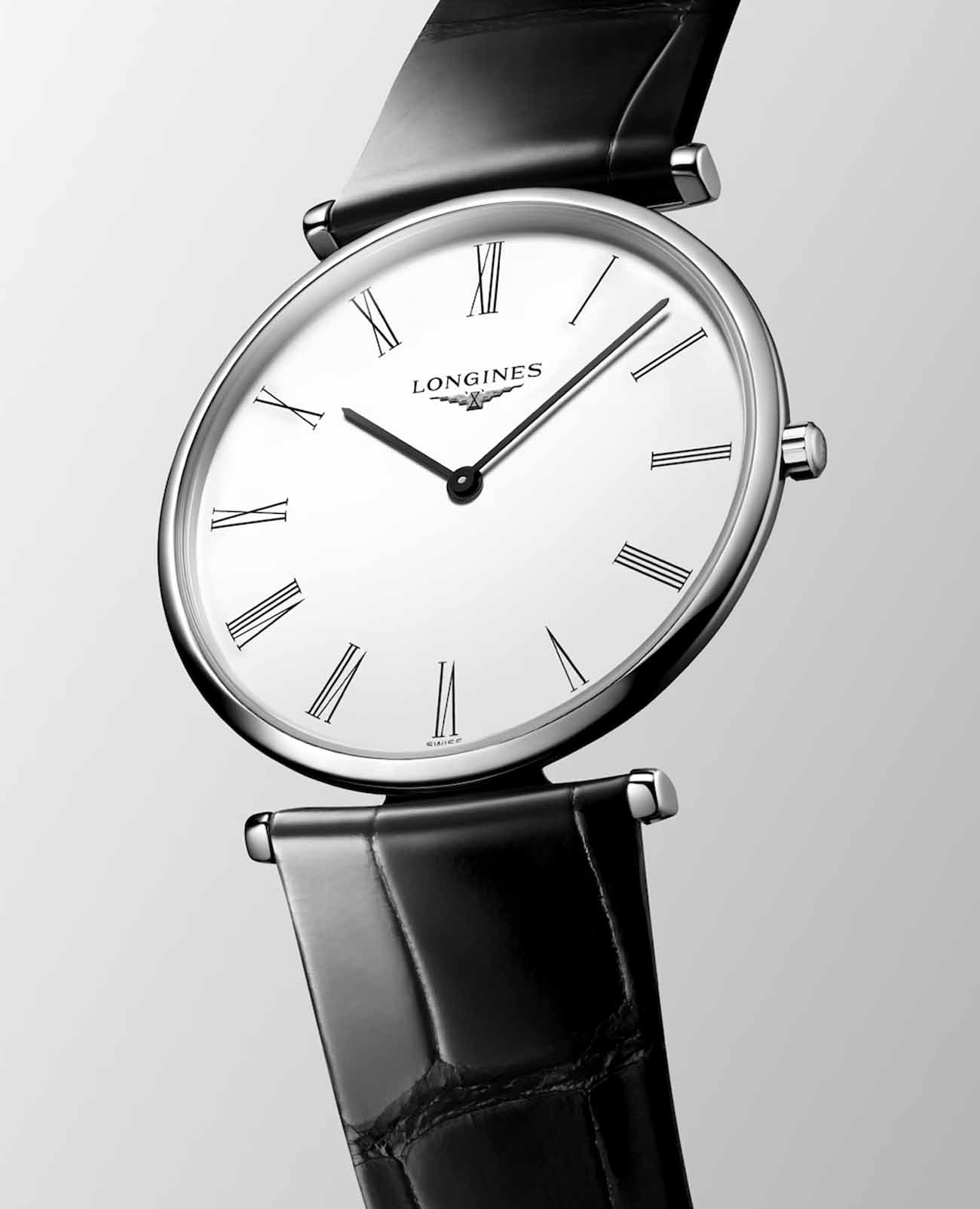 Longines Longines La Grande Classique L4.755.4.11.2, la grande classique швейцария женские часы на браслете кожаный боковой вид