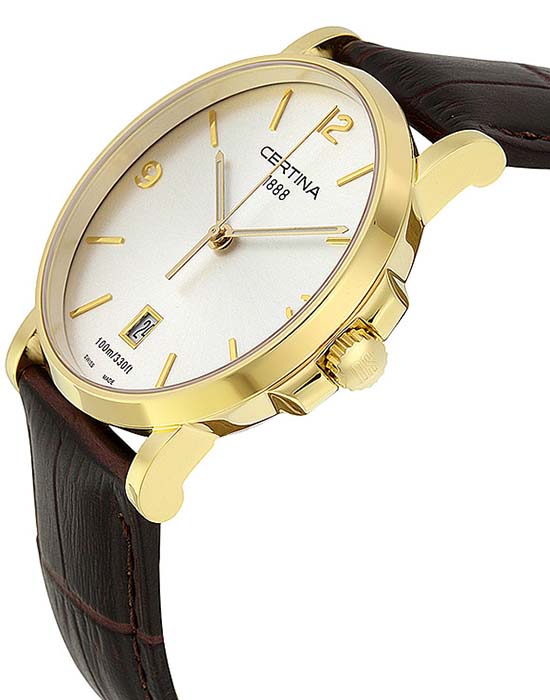 Certina Certina DS Caimano C017.410.36.037.00,  швейцария мужские часы на браслете кожаный боковой вид