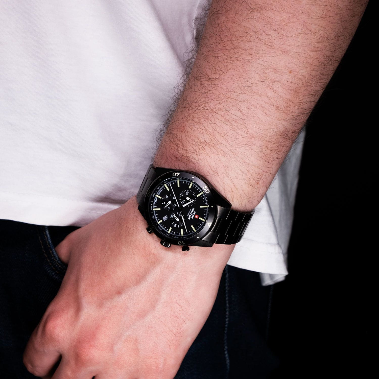 Swiss Military by Chrono Swiss Military by Chrono SM34079.03 , наручные мужские часы фото под углом