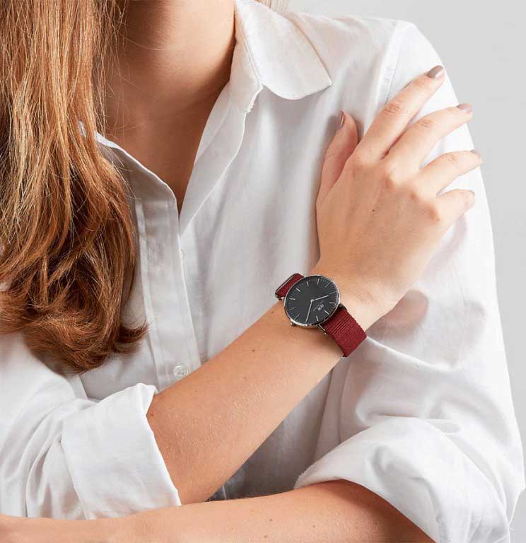 Daniel Wellington Daniel Wellington Classic Roselyn DW00100274,  швеция мужские часы на браслете нейлон боковой вид