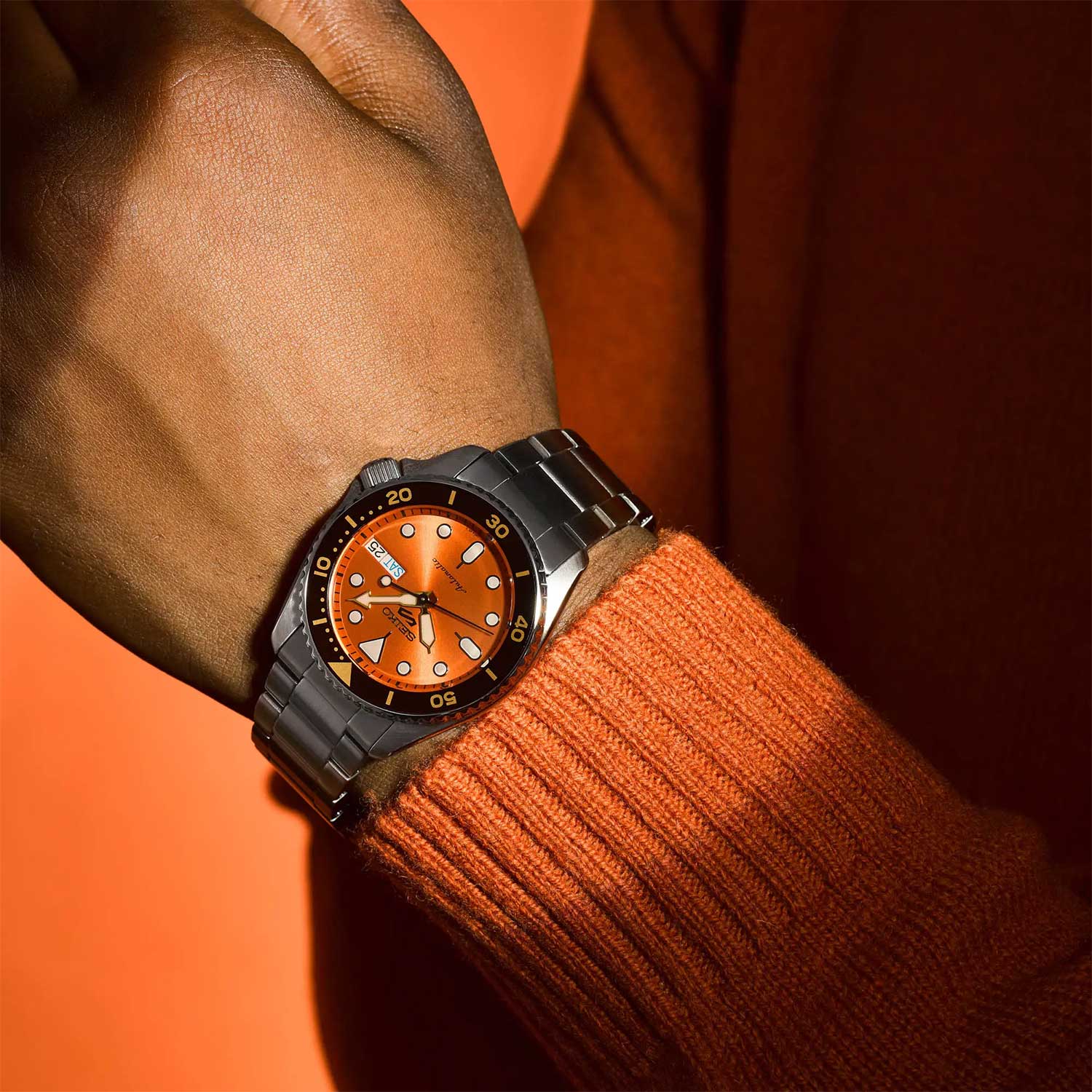 Seiko Seiko 5 Sports SRPK35K1 япония наручные мужские часы заводная головка с логотипом Seiko