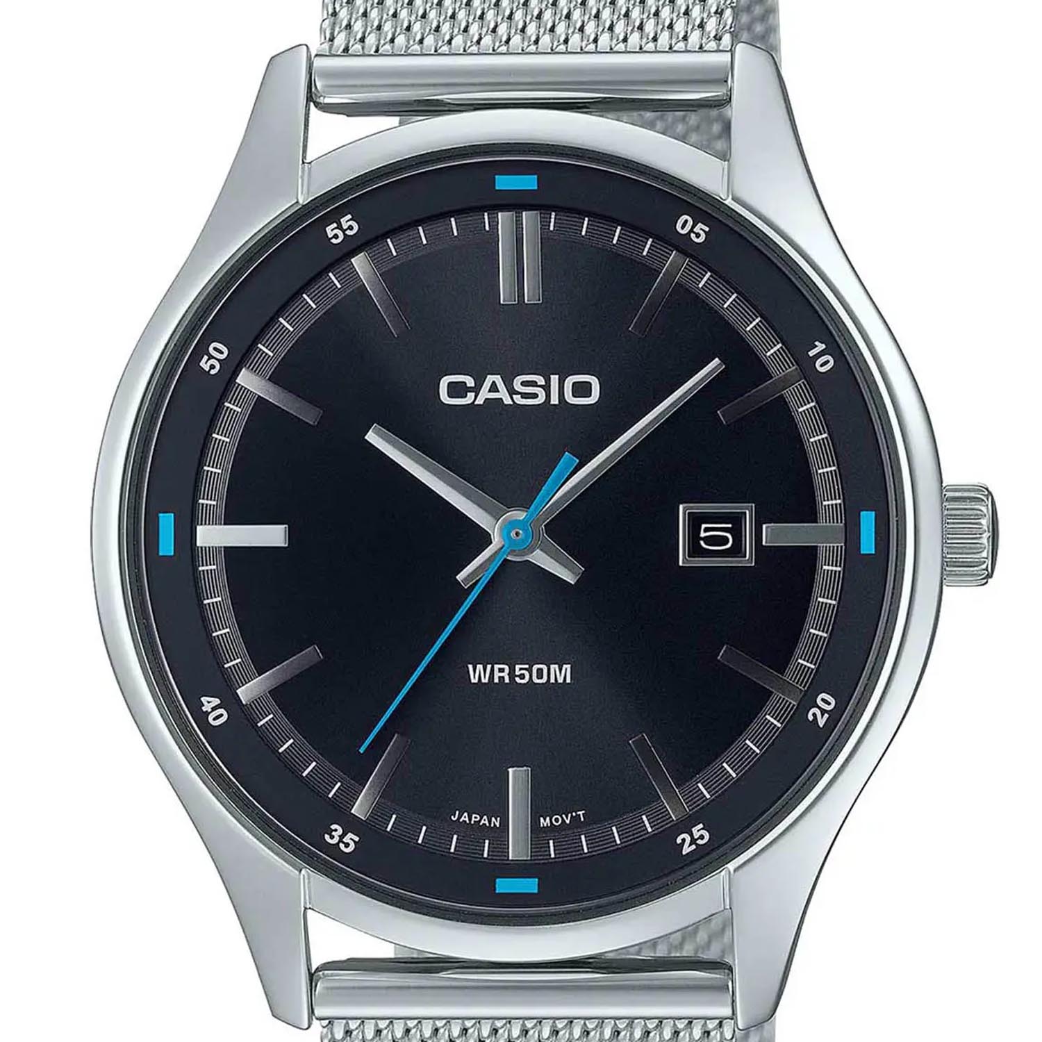 Casio Casio Collection MTP-E710M-1AVDF (MTP-E710M-1A) , наручные мужские часы фото под углом