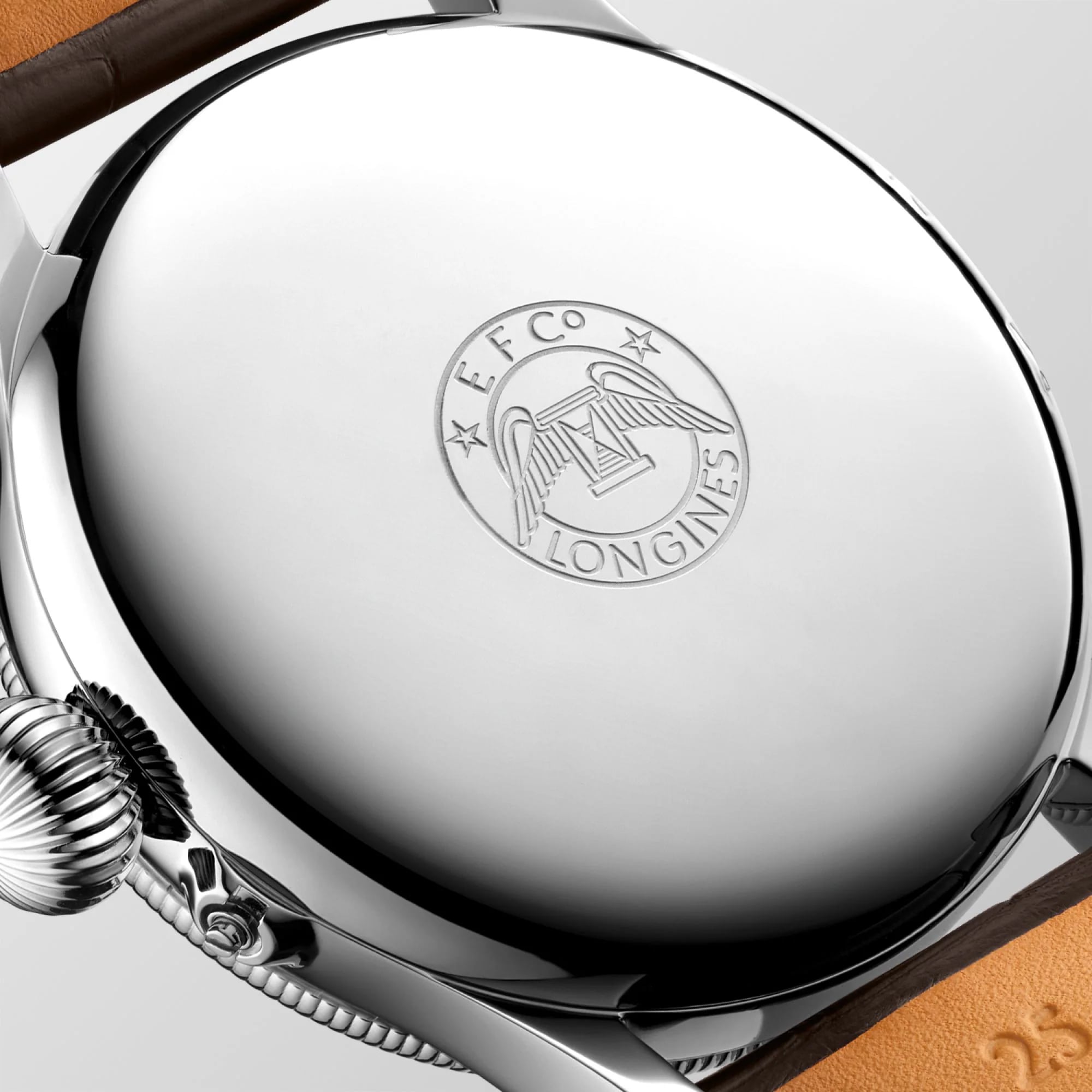 Longines Longines The Lindbergh Hour Angle Watch L2.678.4.11.0 мужские часы белый циферблат на запястье