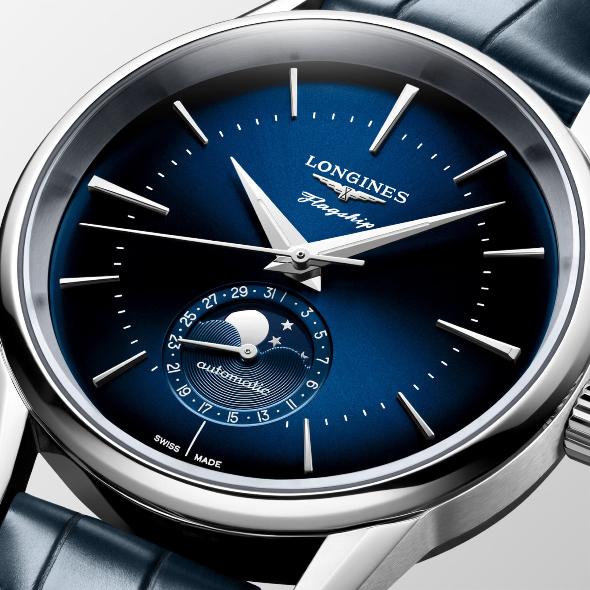 Longines Longines Flagship Heritage L4.815.4.92.2 , наручные мужские часы фото под углом