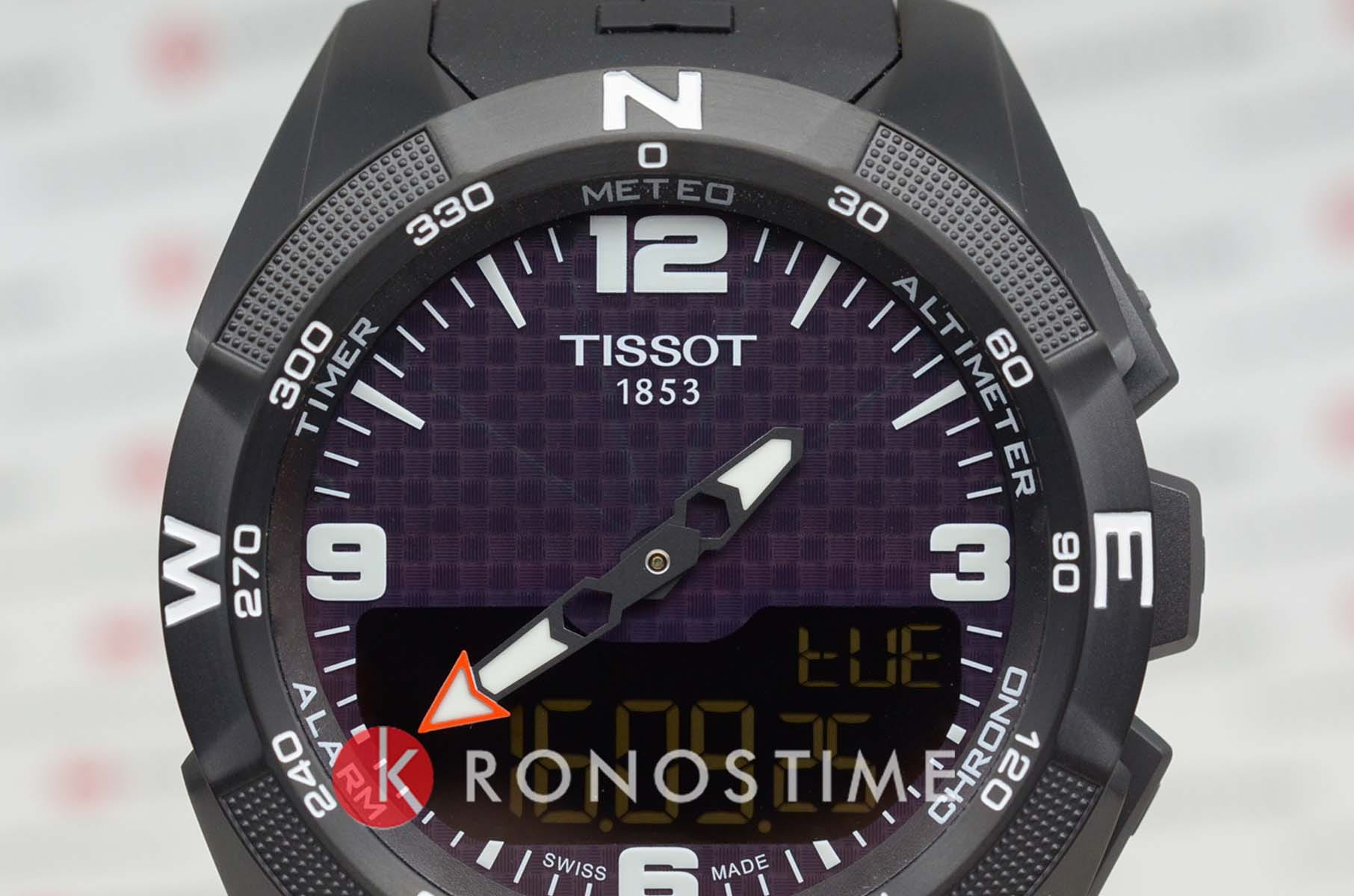 Tissot Tissot T-Touch Expert Solar T091.420.47.057.01, t-sport швейцария мужские часы на браслете каучук боковой вид