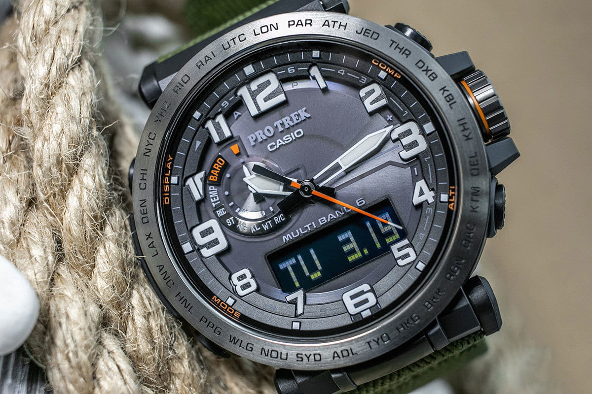 Оригинальные часы Casio Casio Pro Trek PRW-6600YB-3E кварцевые калибр механизма  общий вид