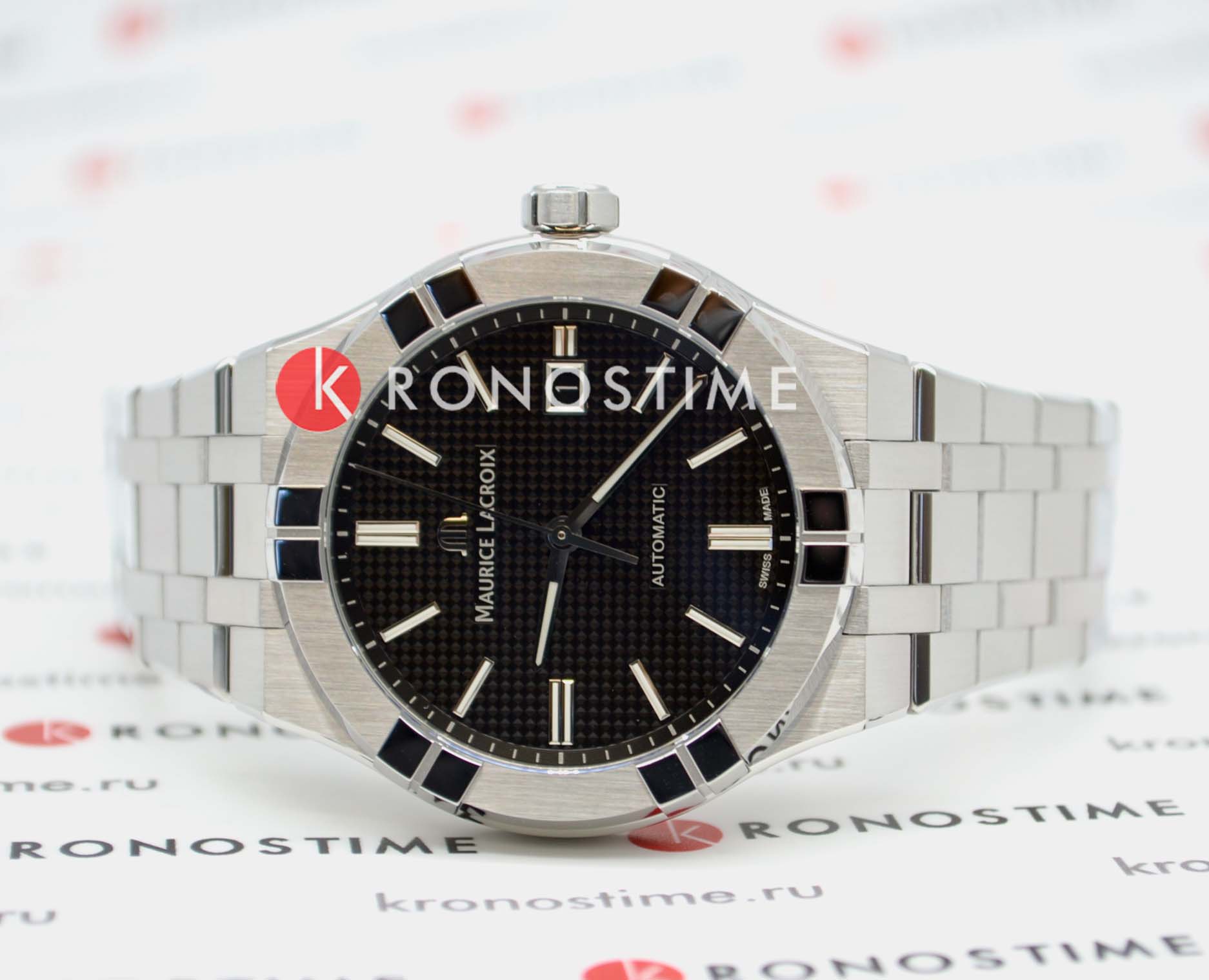 Maurice Lacroix Maurice Lacroix Aikon Automatic AI6008-SS002-330-2 мужские часы черный циферблат на запястье