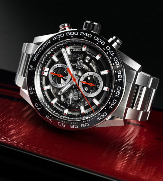 TAG Heuer TAG Heuer Carrera CAR2A1W.BA0703,  швейцария мужские часы на браслете нержавеющая сталь боковой вид