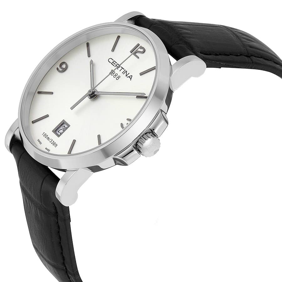 Certina Certina DS Caimano C017.410.16.037.00,  швейцария мужские часы на браслете кожаный боковой вид