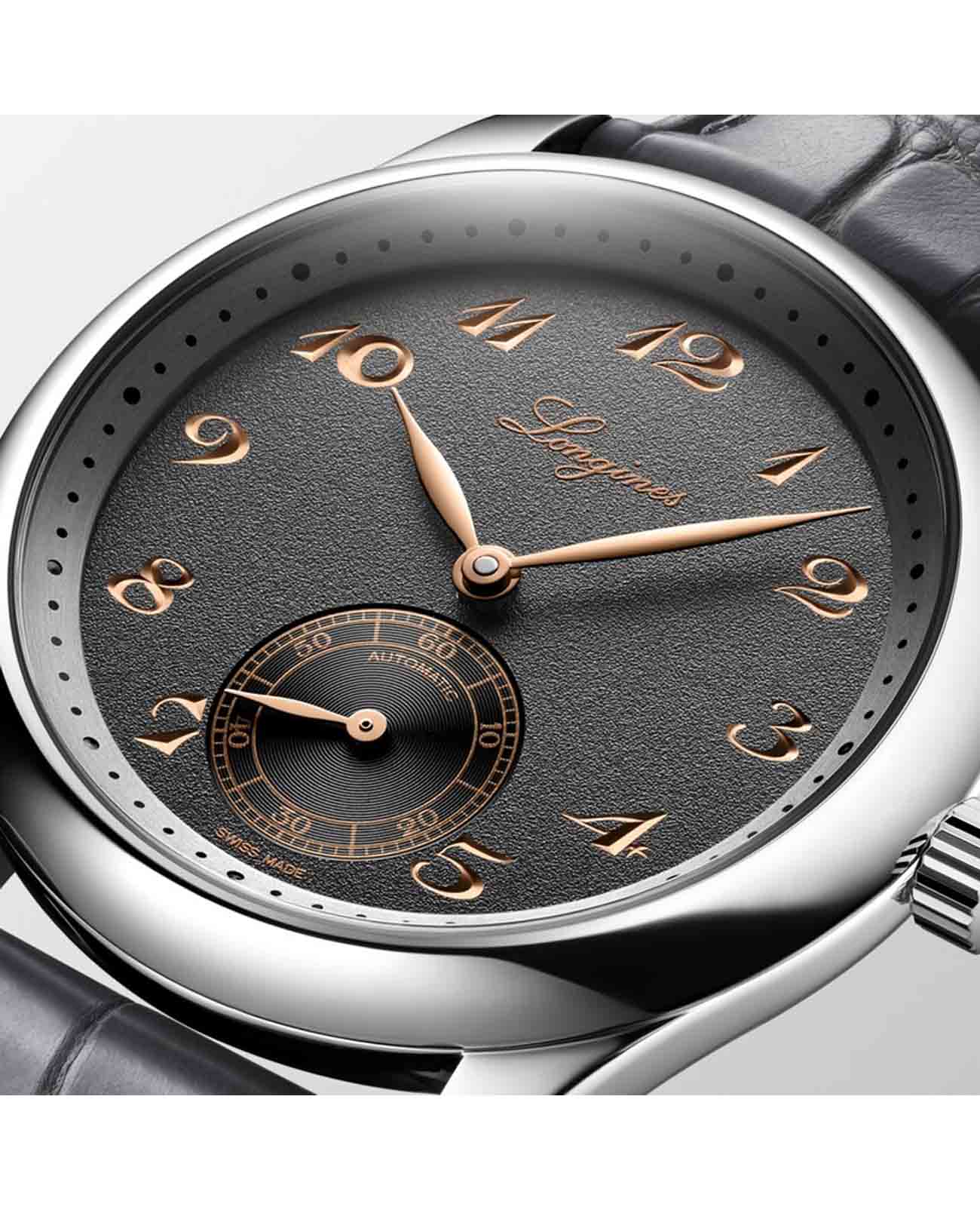Longines Longines Master Collection L2.843.4.63.2  — детали корпуса и кожаный