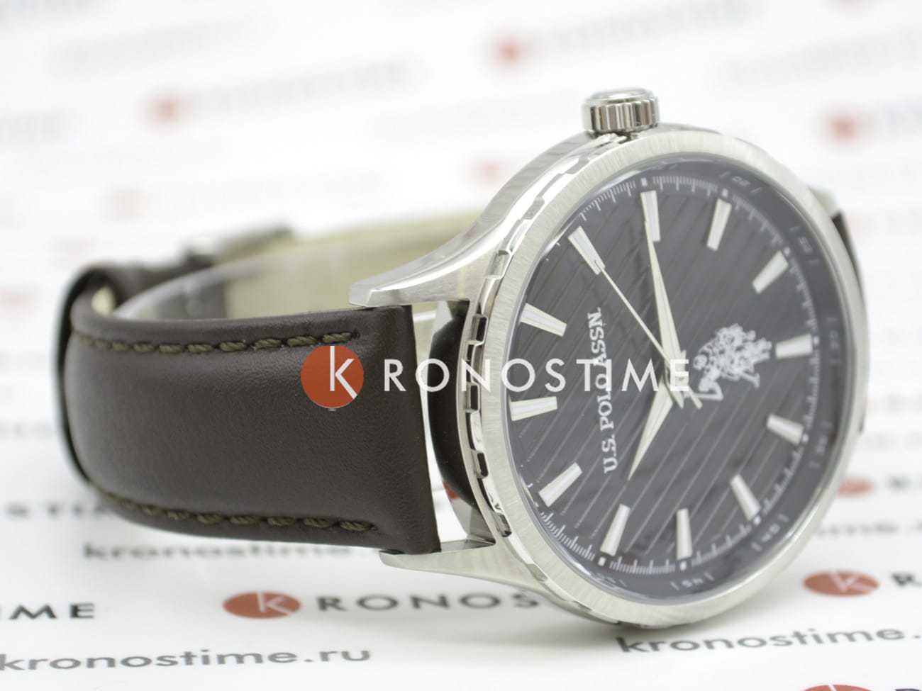 U.S. Polo Assn. U.S. Polo Assn. Fundamental USPA1069-02 мужские часы черный циферблат на запястье