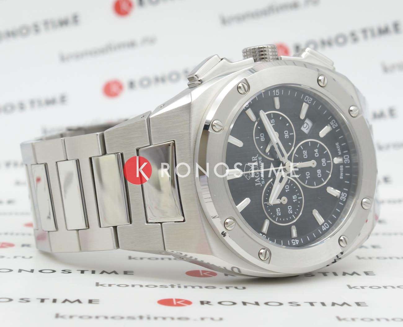Jaguar Jaguar Executive Chrono J805/D,  швейцария мужские часы на браслете нержавеющая сталь боковой вид