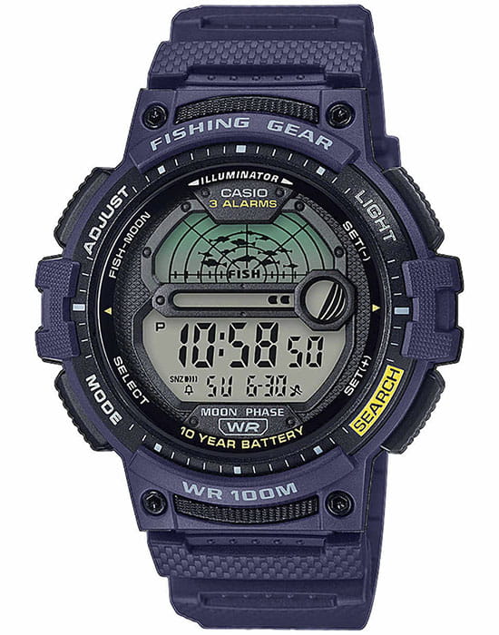 Casio Casio Collection WS-1200H-2A  WS-1200H-2AVEF кварцевые мужские часы серый циферблат, браслет пластик — вид спереди