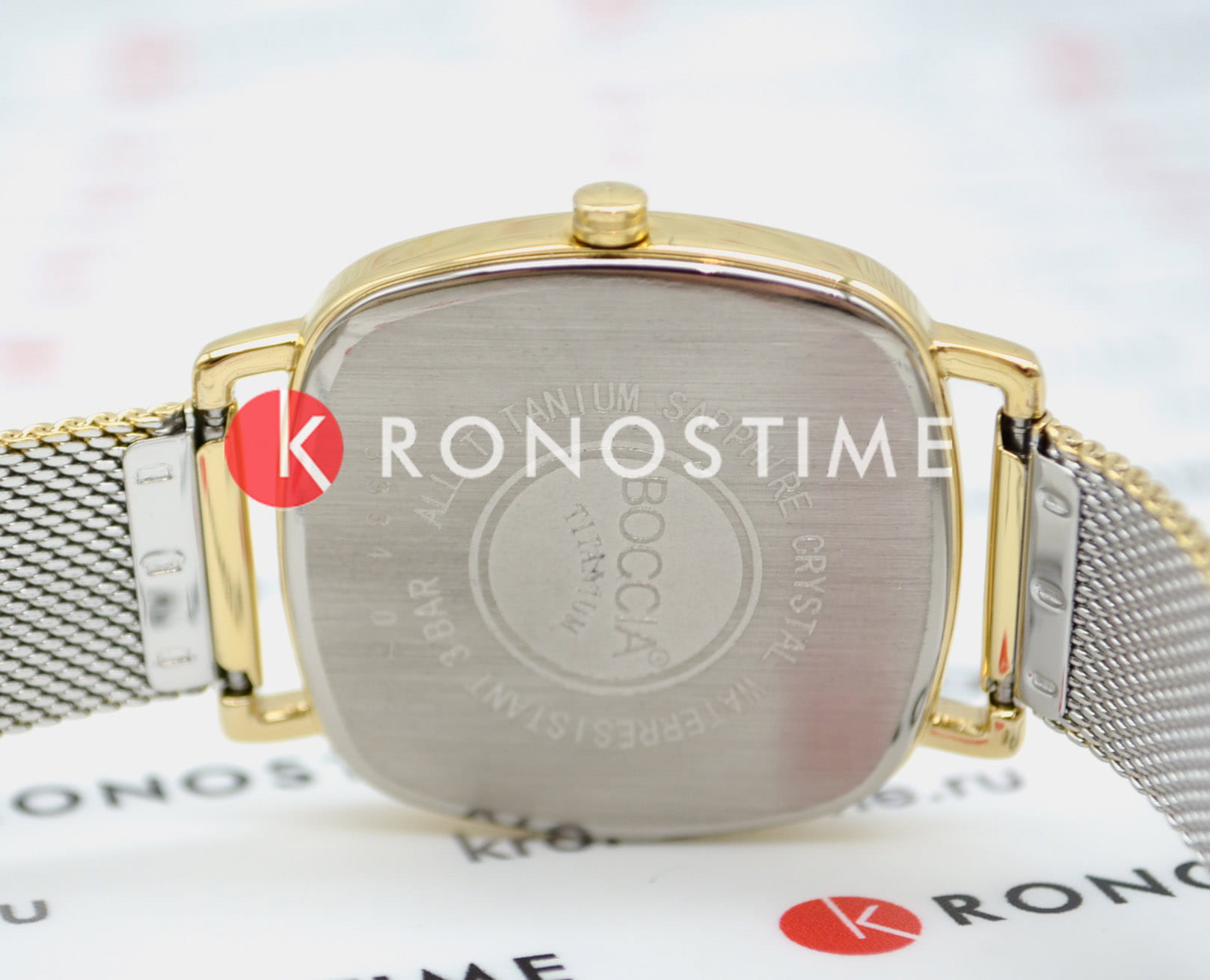 Boccia Titanium Boccia Titanium Square 3334-07 женские часы шампань циферблат на запястье