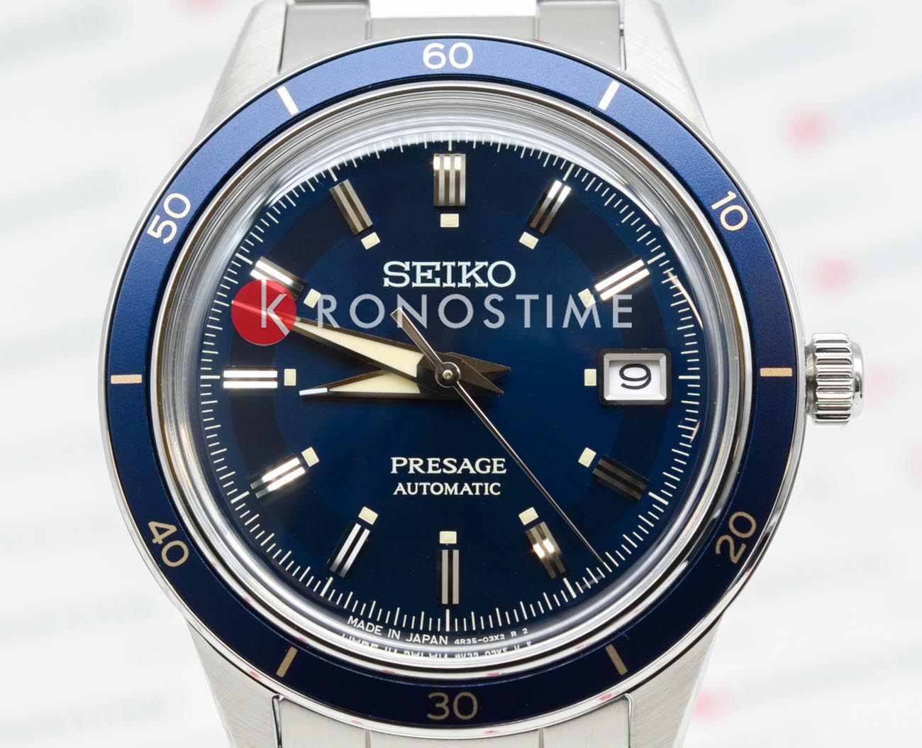 Seiko Seiko Presage SRPG05J1, presage япония мужские часы на браслете нержавеющая сталь боковой вид