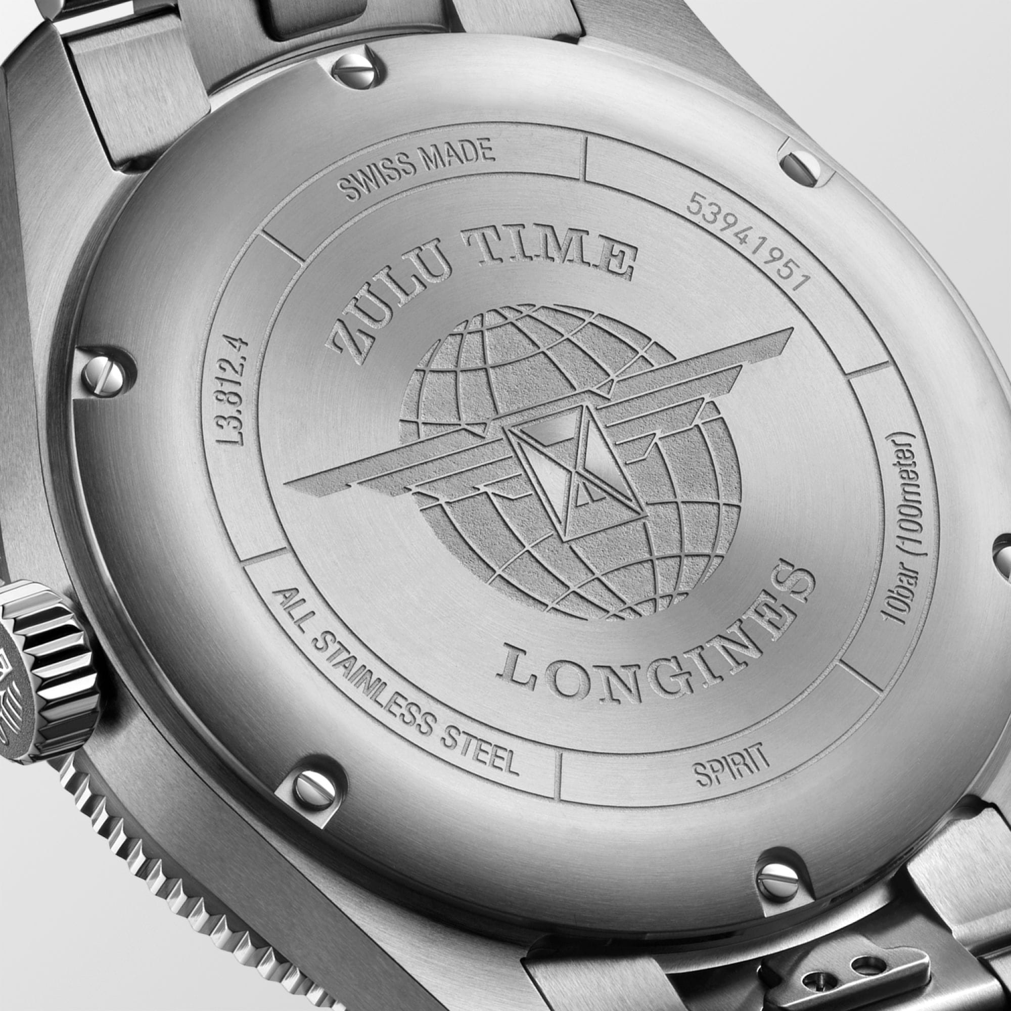 Longines L38124536 мужские часы застежка крупным планом