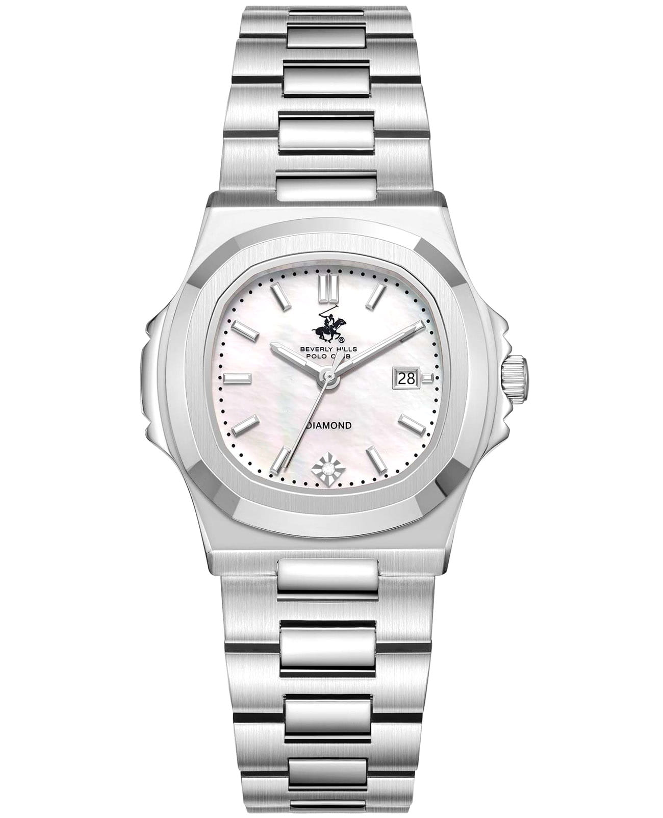 Beverly Hills Polo Club Beverly Hills Polo Club BP3780X.320  BP3780X.320 кварцевые женские часы перламутровый циферблат, браслет нержавеющая сталь — вид спереди