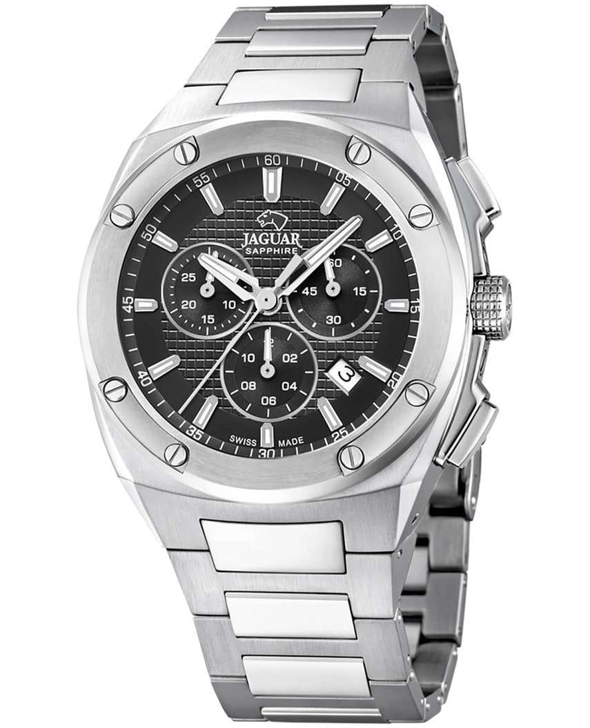 Jaguar Jaguar Executive Chrono J805/D  J805/D кварцевые мужские часы черный циферблат, браслет нержавеющая сталь — вид спереди