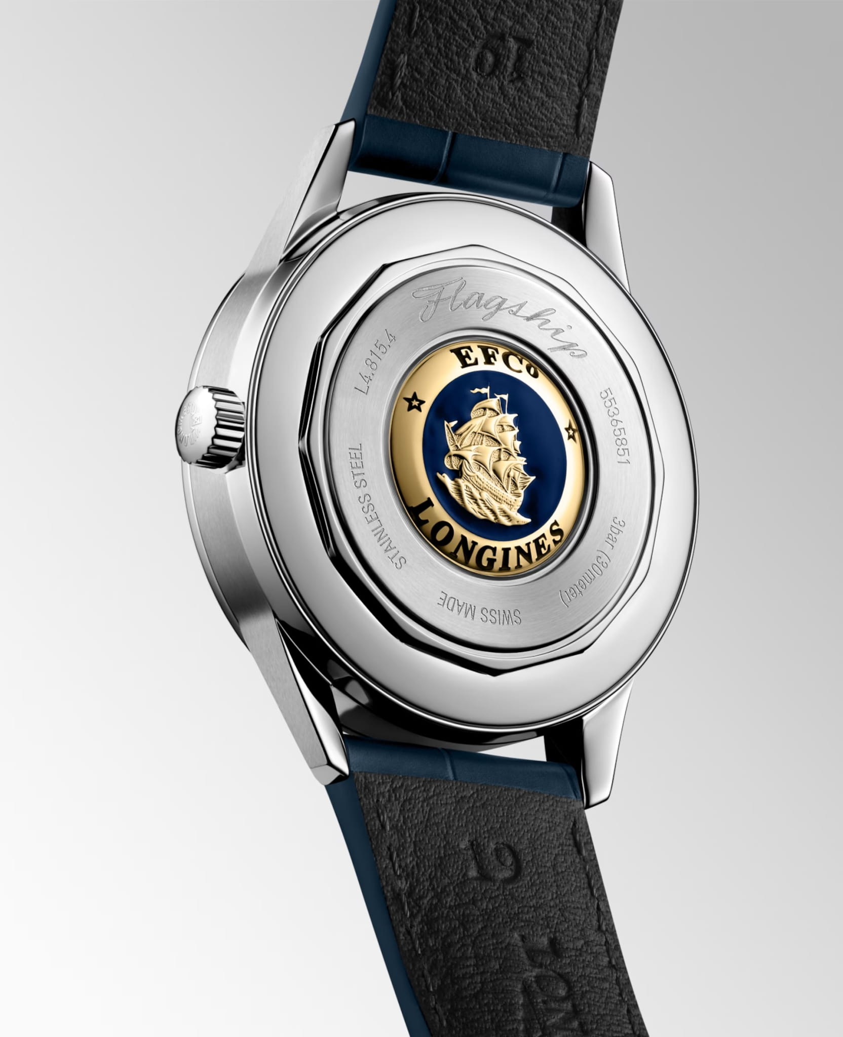 Longines Longines Flagship Heritage L4.815.4.92.2, flagship швейцария мужские часы на браслете кожаный боковой вид