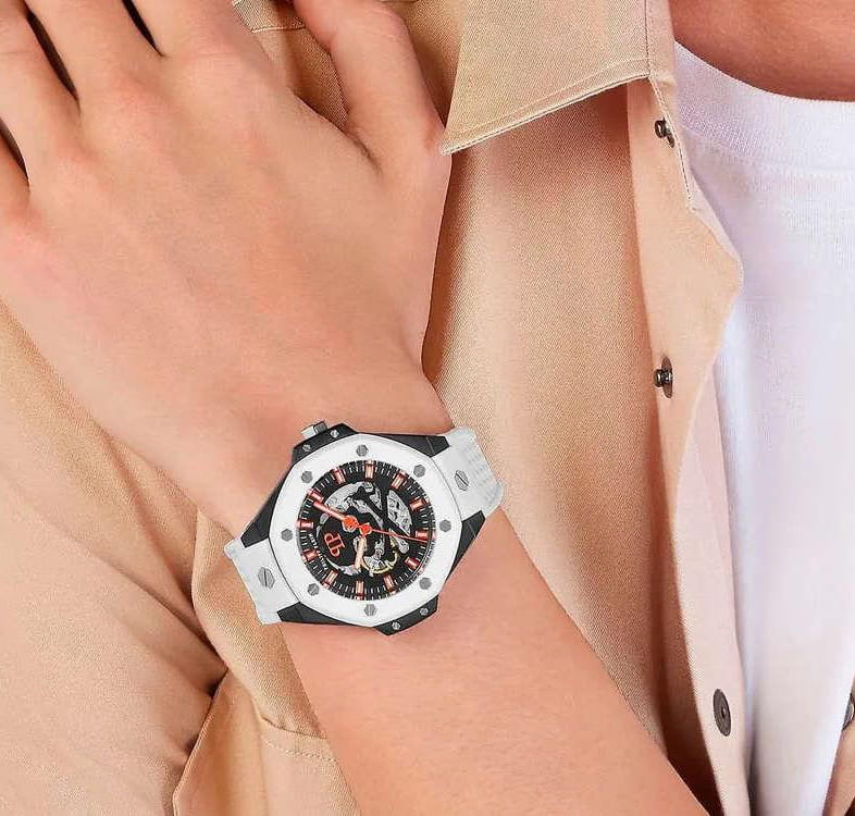 Оригинальные часы Philipp Plein Philipp Plein The Skull PWPFA0724 механические калибр механизма  общий вид