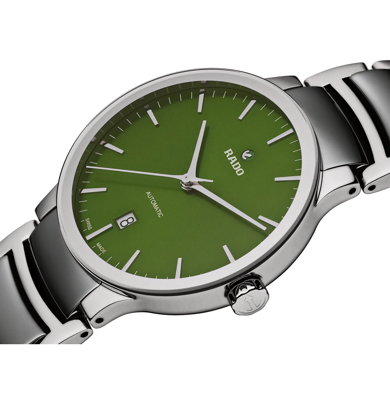 Rado Rado Centrix Automatic R30010312, centrix швейцария мужские часы на браслете сталь + высокотехнологичная плазменная керамика боковой вид