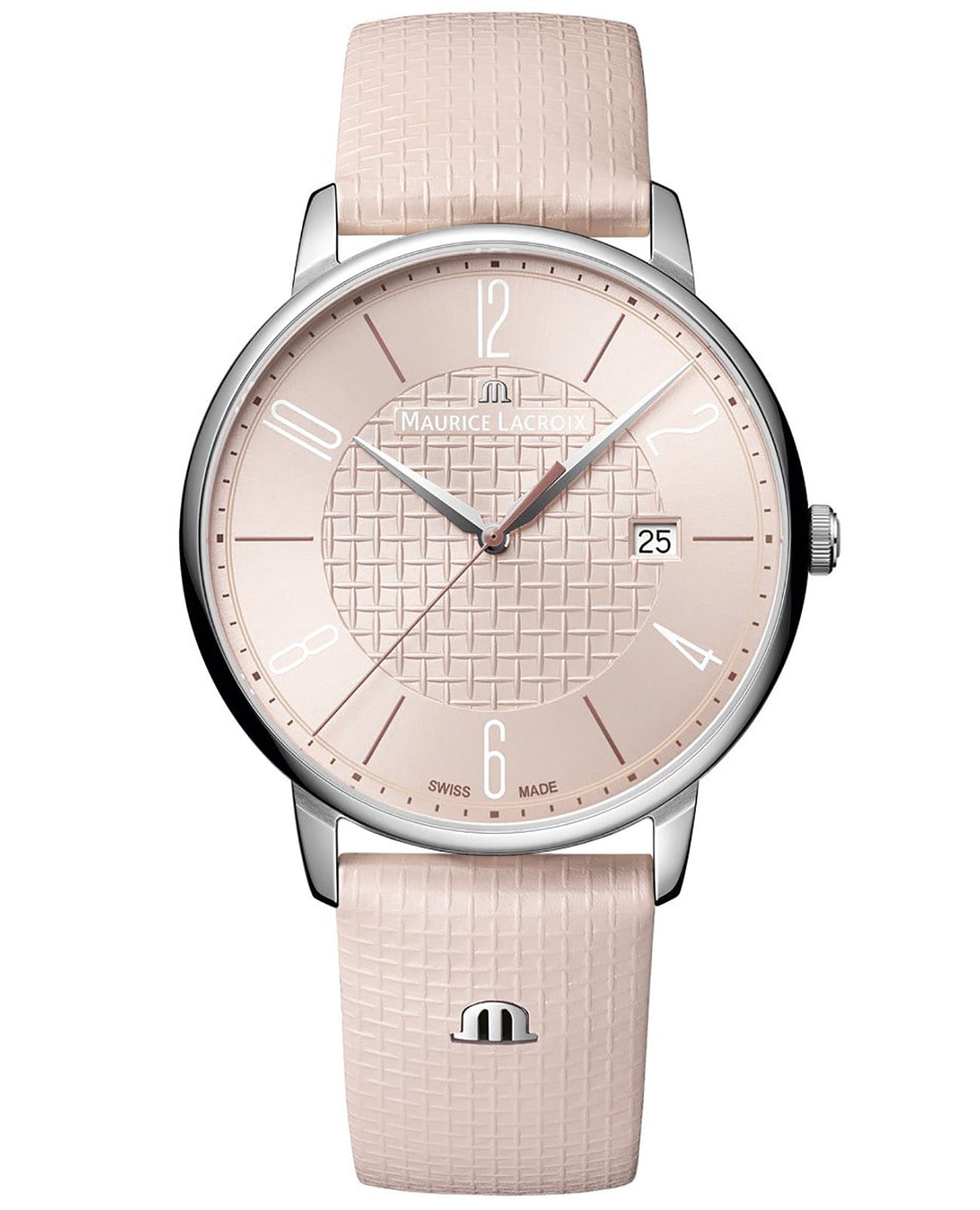 Maurice Lacroix Maurice Lacroix Eliros Date 40mm Limited Edition EL1118-SS001-520-6  EL1118-SS001-520-6 кварцевые женские часы розовый циферблат, браслет кожаный — вид спереди