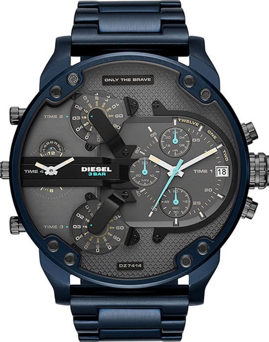 Diesel Diesel Mr. Daddy 2.0 DZ7414  DZ7414 кварцевые мужские часы серый циферблат, браслет сталь c pvd покрытием — вид спереди