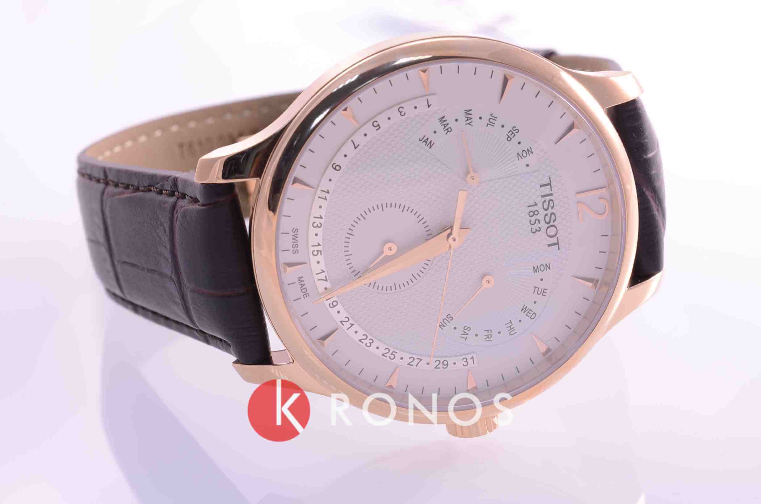Tissot Tissot Tradition Perpetual Calendar T063.637.36.037.00 мужские часы белый циферблат на запястье
