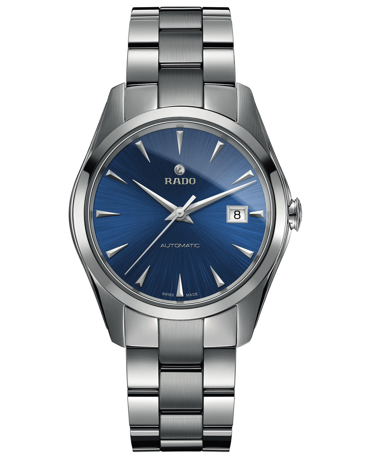 Rado Rado Hyperchrome Automatic R32091213 Automatic R32091213 механические женские часы синий циферблат, браслет сталь + высокотехнологичная керамика — вид спереди