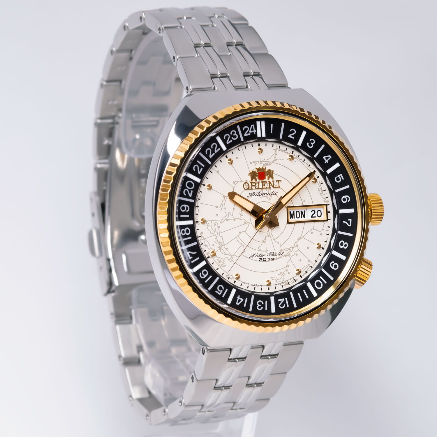 Orient Orient Revival RA-AA0E01S (RN-AA0E01S) механические мужские часы часы крупный план белый циферблата