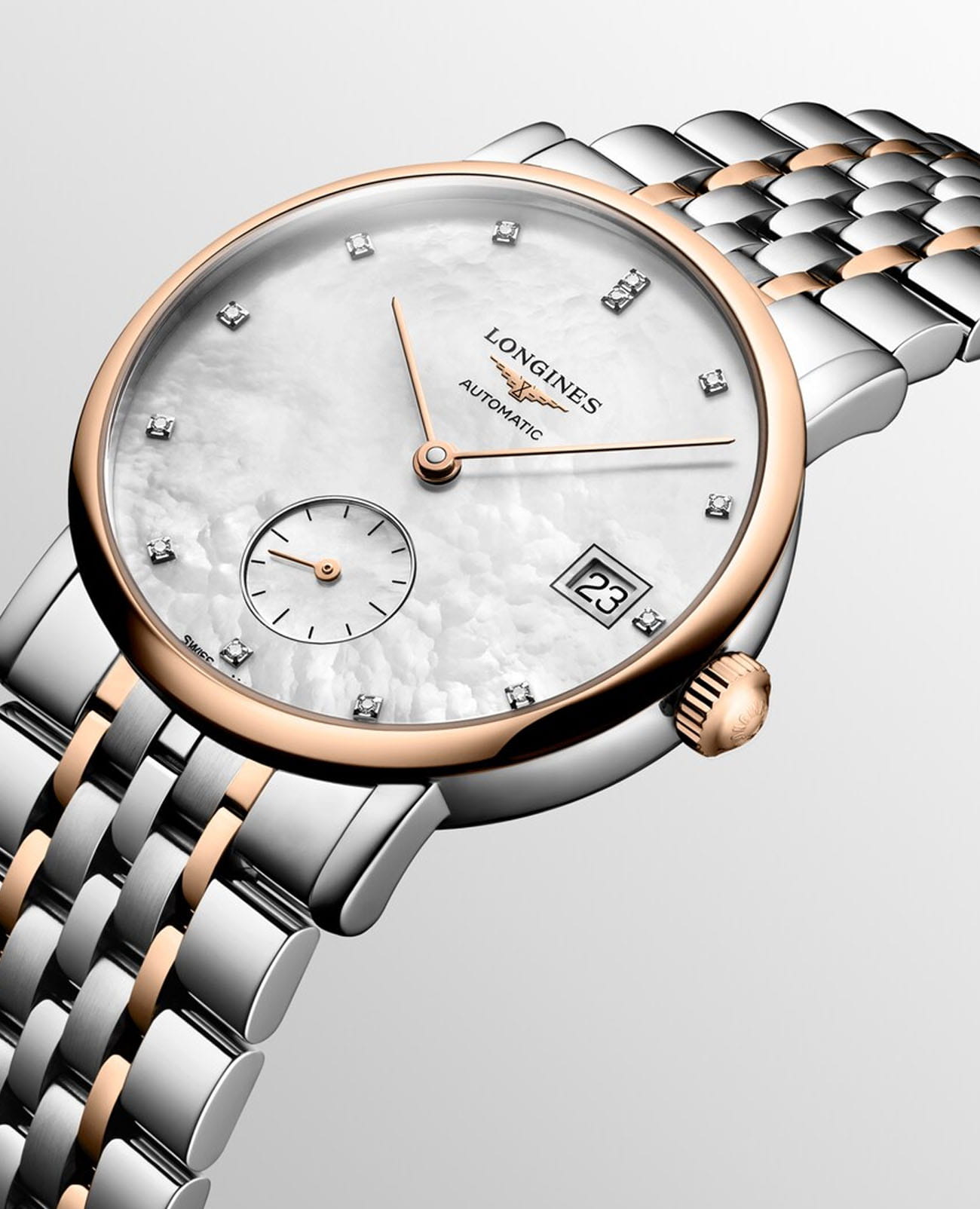 Longines Longines Elegant Collection L4.312.5.87.7  - задняя крышка золото сталь металл корпуса, швейцария часы