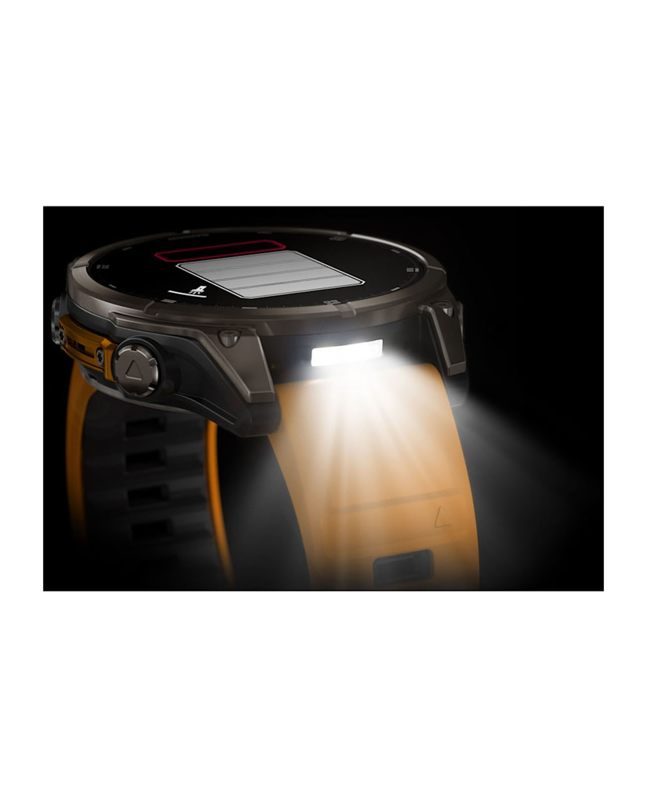 Garmin Garmin Fenix 8 47mm Amoled Sapphire Titanium Orange 010-02904-11  — детали корпуса и силикон